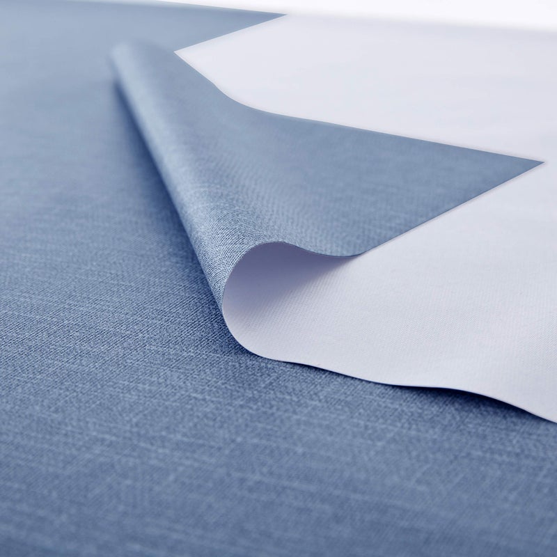 NLMUVW Blue Vinyl Tablecloth for Rectangle, Heavy Duty PVC Table Cloth Waterproof Oil Proof Wipe Clean Table Cover for Kitchen Dining Picnic, 54 x 78 Inch - Image 4
